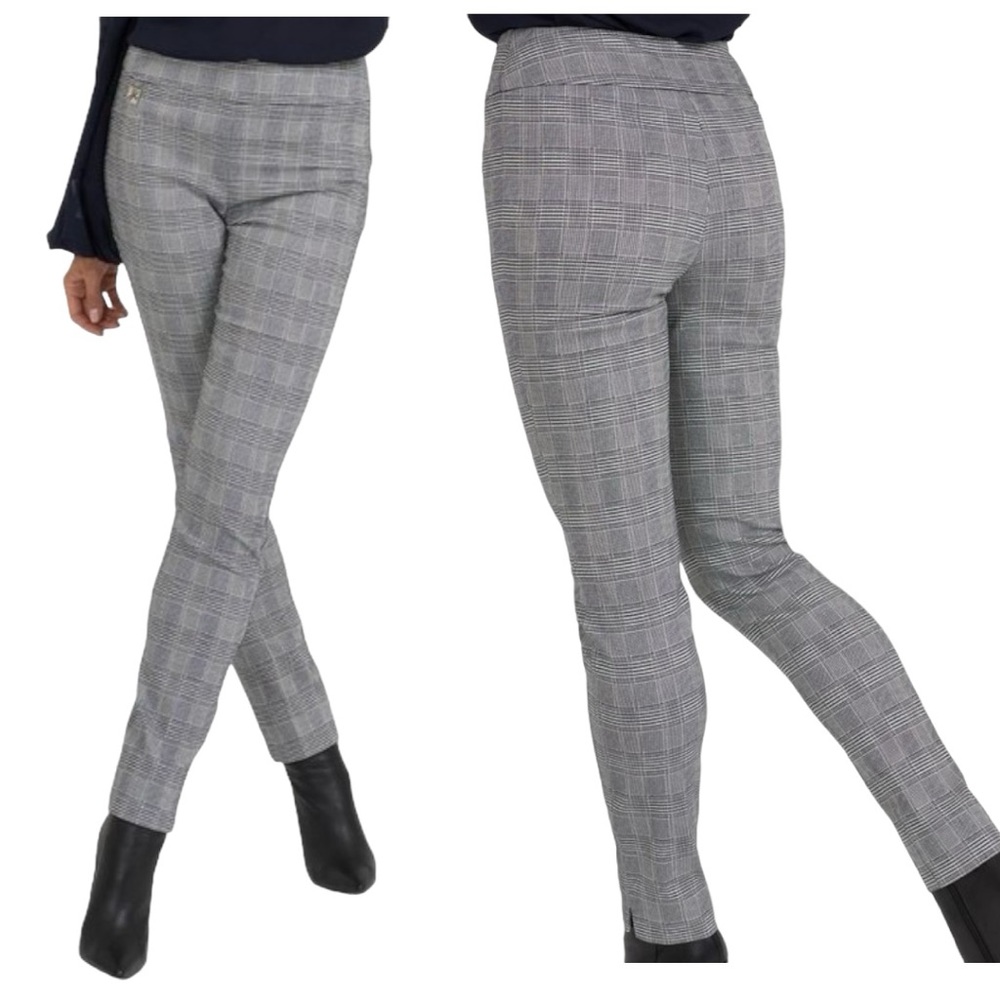 Joseph Ribkoff Womens Plaid Pant Pull On Style 193830 Size 8